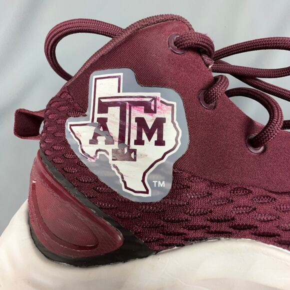 Adidas Exhibit A Mid Maroon White Basketball Shoes Texas A&M NCAA PE Mens 8.5 main image 7